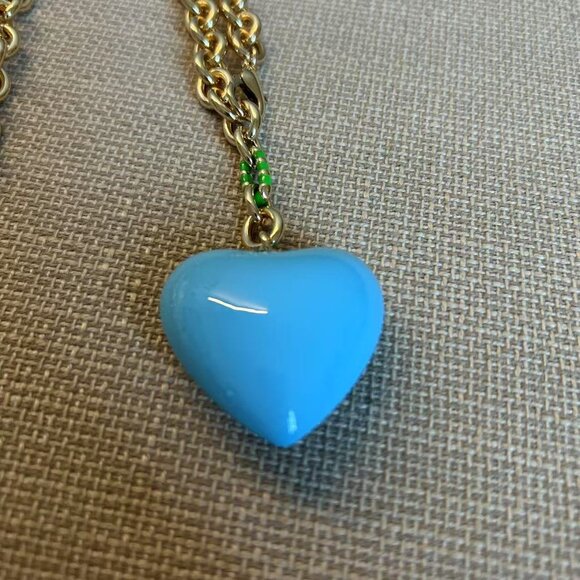 BEST Roxanne Assoulin The Puffy Heart Necklace Blue - Picture 4 of 4